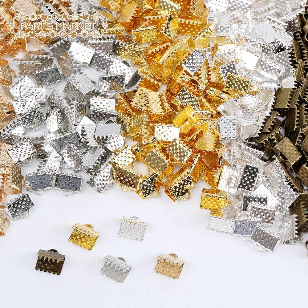 ワニ口 リボン留め 紐止め 8mm 紐留め リボン留め 100個セット ワニカン 留め具 クリップ 手芸パーツ ..