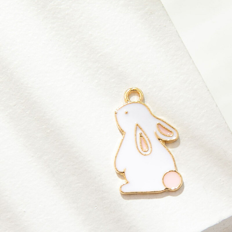 エポチャーム うさぎ ウサギ 兎 ラビット 動物 アニマル 生き物チャーム メタルチャーム 全4種（10ヶ）