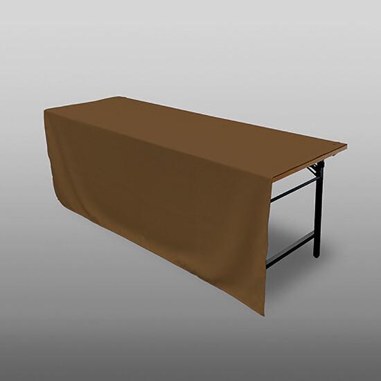 単色染め防炎テーブルクロス(洗濯OK・アーネスト生地) クロス止め4個付 高さ1.4m 幅1.8m ブラウン イベ..
