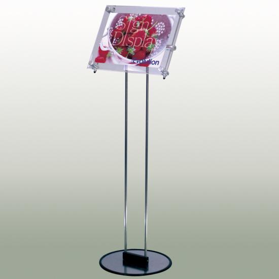 楽天サインモール　楽天市場店クリエイティブアクリルスタンド A4横 CAS-A4Y スタンド看板 ポールスタンド看板 プリントメディアスタンド