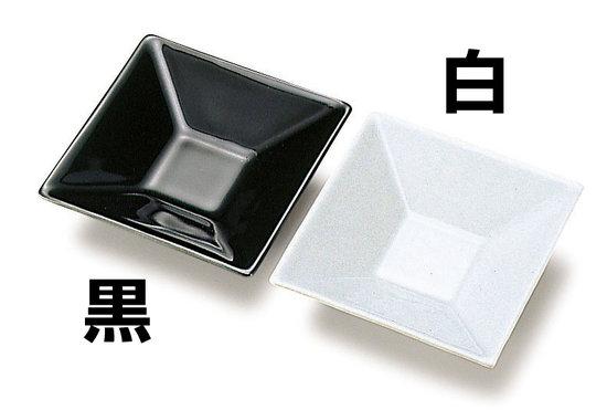 白磁 正角皿(B) 黒(W26464) 料理箱・皿 陶器＋木製箱・トレイ