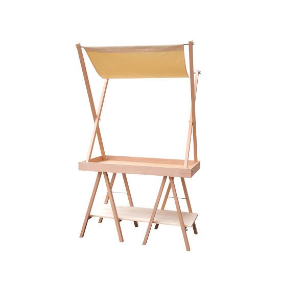 サニーマルシェ(無塗装) 【受注生産品】(W55240) 店舗什器・店舗備品 屋台風販売台・ディスプレイ什器