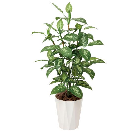 光触媒 人工観葉植物 ディフェンバキア1.1 (高さ110cm) 店舗用品 光触媒 人工観葉植物・造花・フェイクグリーン フロア(鉢型)用 125cm未満