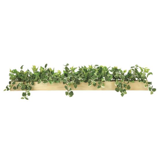 光触媒 人工観葉植物 ウッドボックスSL (高さ18cm) 店舗用品 光触媒 人工観葉植物 造花 フェイクグリーン テーブル(卓上)用