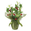 光触媒 人工観葉植物 造花 サクランボ (高さ44cm) 店舗用品 光触媒 人工観葉植物・造花・フェイクグリーン テーブル(卓上)用