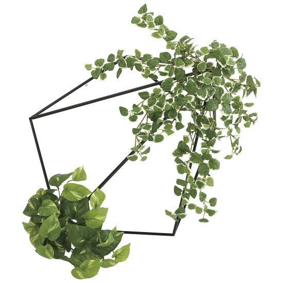 光触媒 人工観葉植物 造花 壁面緑化プミラ&ポトス (高さ25cm) (2000A180) 店舗用品 光触媒 人工観葉植物・造花・フェイクグリーン 壁掛け 壁面用人工観葉植物