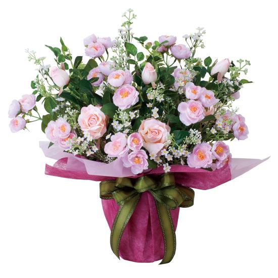 光触媒 人工観葉植物 造花 アイスルピンク (高さ50cm) 店舗用品 光触媒 人工観葉植物・造花・フェイクグリーン フロア(棚)向け