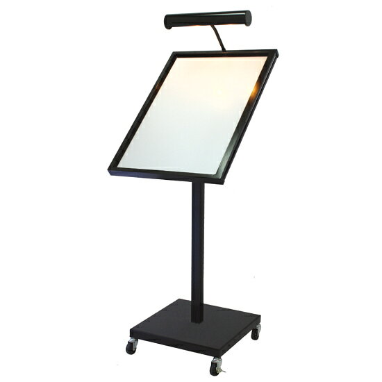 屋外対応LED付メニュースタンド A2タテ シルバー (ML-A2-LED-S) スタンド看板 メニュースタンド看板 屋外用スタンド ※法人様限定（個人宅配送不可）