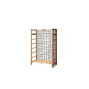 システムシェルフ(バックネット)2段ライトオーク 店舗用品 店舗・陳列什器 木製(ウッド)システムシェルフ