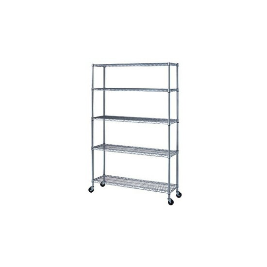 乐天商城 - ワイヤーラック H1890 5段(D350) W1212 店舗用品 店舗・陳列什器 業務用ワイヤーラック・スチールラック