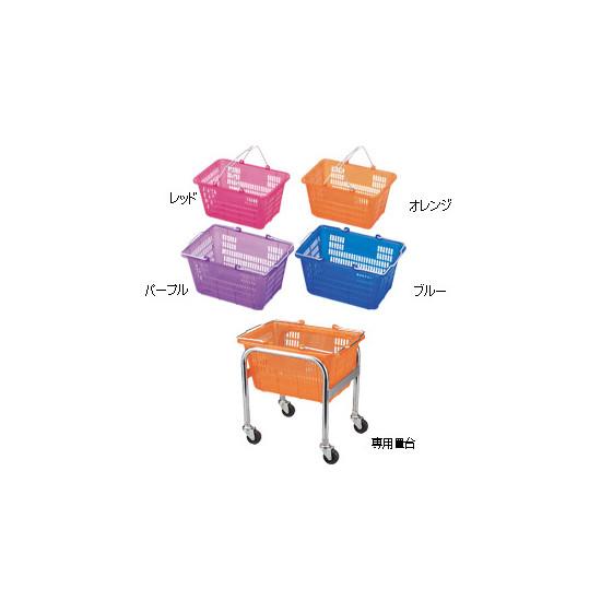 スケルトンミニバスケット(5ケ入) オレンジ 店舗用品 運営備品・什器備品 ショッピングカート・バスケット 買い物バスケット・買い物かご