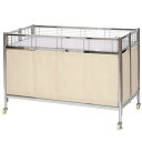 中折れ式ワゴン アイボリー W1200 店舗用品 店舗・陳列什器 販売台・陳列台