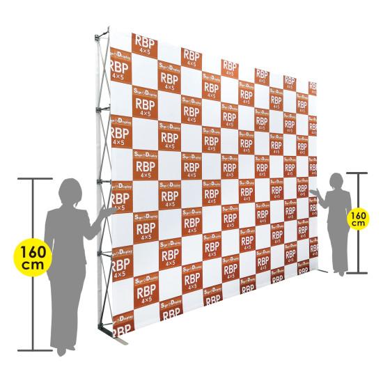 楽々！バックパネルスタンド 4×5 ハイタイプ (W3745×H3005) ※器具のみ スタンド看板 バックパネル(バッ..