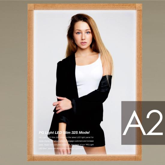 角型PGライトLEDスリム PG-32Sモデル(LED) A2サイズ 屋内用 カラー(仕様):木目調けやき(壁掛用) (PGL-32S-A2-KE-Wall) ...