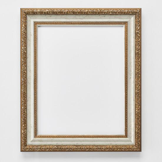 アンティーク調デコラティブポスターフレーム 1644 (受注生産品) B4 ホワイト (1644(B4)(WH)) B4サイズ