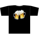 フルカラーTシャツ ビールイラスト サイズ:L (22746) 店舗用品 飲食店用品 飲食店制服、フードユニフォーム