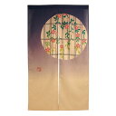 エステル麻のれん (3525) 枝垂れ桜 販促用品 店舗用・飲食店用のれん エステルのれん (麻風・屋内用) 半間
