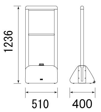 サインシック Bタイプ・ 白無地板付 (865-842) 安全用品・工事看板 表示スタンド 3