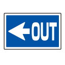 下部標識 ←OUT (サインタワー同時購入用) (887-742L) 安全用品・工事看板 表示スタンド