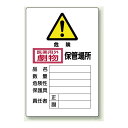 医薬用外劇物 保管場所 鉄板 (普通山) 450×300 (814-67A) 安全用品・工事看板 安全標識 酸欠危険標識・有害物質標識