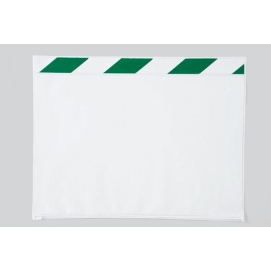 ポケットマグネット (マグネットタイプ) A3ヨコ用 (緑/白) 枚数:5枚入 (340-45) 安全用品・工事看板 安全標識 省エネ推進・5S運動用品