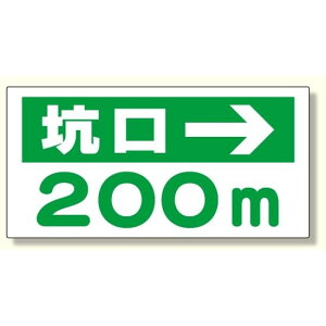 坑口距離表示板 坑口 m → (316-95) 安全用品・工事看板 保安用品・工事用品 ずい道(トンネル)用標識