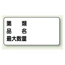 楽天サインモール　楽天市場店横型標識 第種 品名 最大数量 ボード 300×600 （830-72） 安全用品・工事看板 危険物標識・高圧ガス標識 ボード・ステッカー