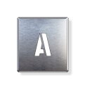 吹付け用アルファベットプレート 350×300 表示内容:A (349-12A) 安全用品・工事看板 交通標識・路面標示 路面表示用品 吹付け用プレート