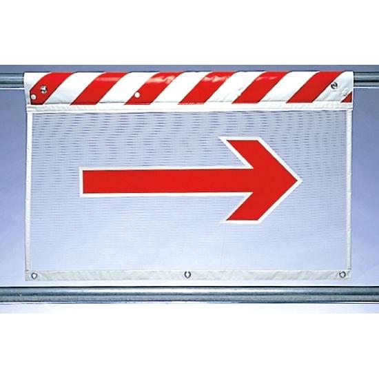 風抜けメッシュ標識 右矢印 (341-88) 安全用品・工事看板 ワンタッチ取付標識 建設現場用