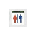 表示プレートH ピクトサイン ステッカー 表示:トイレマーク 男女 (ES1620-3) 安全用品 工事看板 室内表示 屋内標識 トイレ表示 プレート