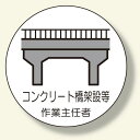 作業主任者ステッカー コンクリート橋 (370-40) 安全用品・工事看板 安全保護具 ヘルメット用ステッカー・用品