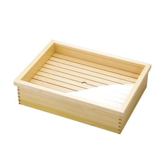 ネタ箱・かぶせ蓋/目皿 ステンレスバット付(大) (W10344) 調理道具 まな板・抜き板・ネタケース