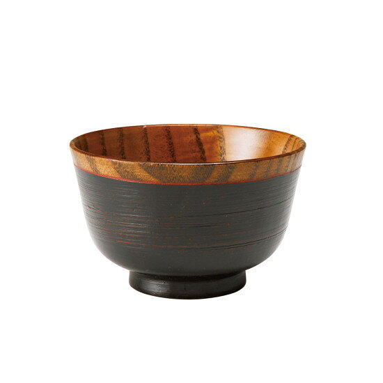 汁椀 カスミ 黒 (W30367) 料理箱・皿 漆器椀・汁椀