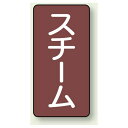 JIS配管識別ステッカー 縦型 スチーム 極小 10枚1組 (AST-2-2SS) 安全用品・工事看板 配管表示ステッカー 蒸気用