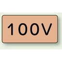 JIS配管識別ステッカー 横型 100V 中 10枚1組 (AS-7-2M) 安全用品・工事看板 配管表示ステッカー 電気用