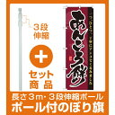 【セット商品】3m・3段伸縮のぼりポール(竿)付