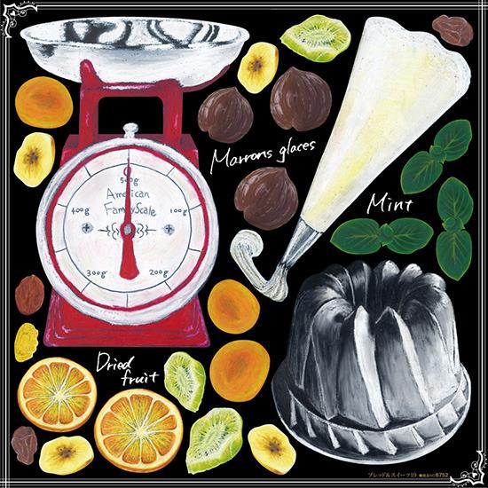 ブレッド＆スイーツ(19) 看板・ボード用イラストシール (W285×H285mm) 販促用品 看板・ボード用デコレーションシール ケーキ・スイーツ