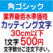 屋外耐候　角ゴシック　30センチ以下　カッティング文字　カッティングシート　カッティングシール　切り文字　文字　ステッカー　文字ステッカー　制作・販売・通販　広告、案内板、看板、車などに オリジナルグッズ