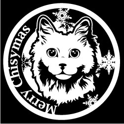 クリスマスステッカー クリスマス ステッカー 車 窓 飾り 猫 ネコ ねこ デザイン ペット 1 オリジナルグッズ 大きさ 約15cm