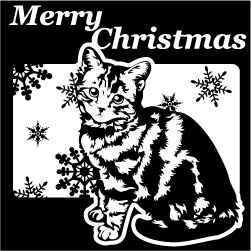クリスマスステッカー クリスマス ステッカー 車 窓 飾り 猫 ネコ ねこ デザイン ペット 3 オリジナルグッズ 大きさ 約15cm