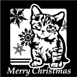 クリスマスステッカー クリスマス ステッカー 車 窓 飾り 猫 ネコ ねこ デザイン ペット 4 オリジナルグッズ 大きさ 約15cm