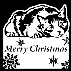 クリスマスステッカー クリスマス ステッカー 車 窓 飾り 猫 ネコ ねこ デザイン ペット 5 オリジナルグッズ 大きさ 約15cm