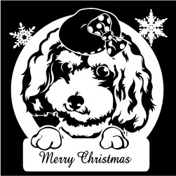 クリスマスステッカー クリスマス ステッカー 車 窓 飾り 犬 イヌ dog デザイン ペット 12 オリジナルグッズ 大きさ 約15cm