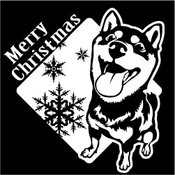 クリスマスステッカー クリスマス ステッカー 車 窓 飾り 犬 イヌ dog デザイン ペット 13 オリジナルグッズ 大きさ 約15cm