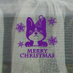 クリスマスステッカー クリスマス ステッカー 車 窓 飾り 犬 イヌ dog 動物 & ペット 6 オリジナルグッズ 大きさ 約15cm
