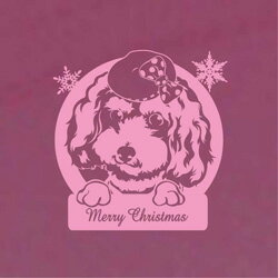 クリスマスステッカー クリスマス ステッカー 車 窓 飾り 犬 イヌ dog デザイン ペット 12 オリジナルグッズ 大きさ 約15cm