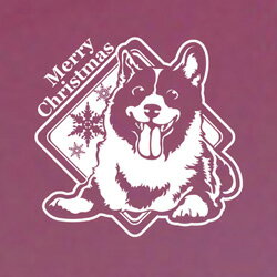 クリスマスステッカー クリスマス ステッカー 車 窓 飾り 犬 イヌ dog デザイン ペット 8 オリジナルグッズ 大きさ 約15cm