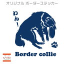 セミシルエット ワンポイント ステッカー ボーダーコリー　3犬　犬ステッカー　ペット　ペットステッカー　ステッカー オリジナルグッズ