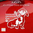 カニンヘンダックスフンド愛犬家のためのオリジナルデザインカッティングステッカー おしゃれなデザイン 名入れ 車 窓 ステッカー 犬 かわいい プレゼント シール 2