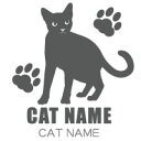 猫ステッカー 猫 ステッカー ネコ ねこ シール ペットネームを入れられる CAT 8 猫カッティングステッカー カッティングシート デザイン工房 オリジナルグッズ その1